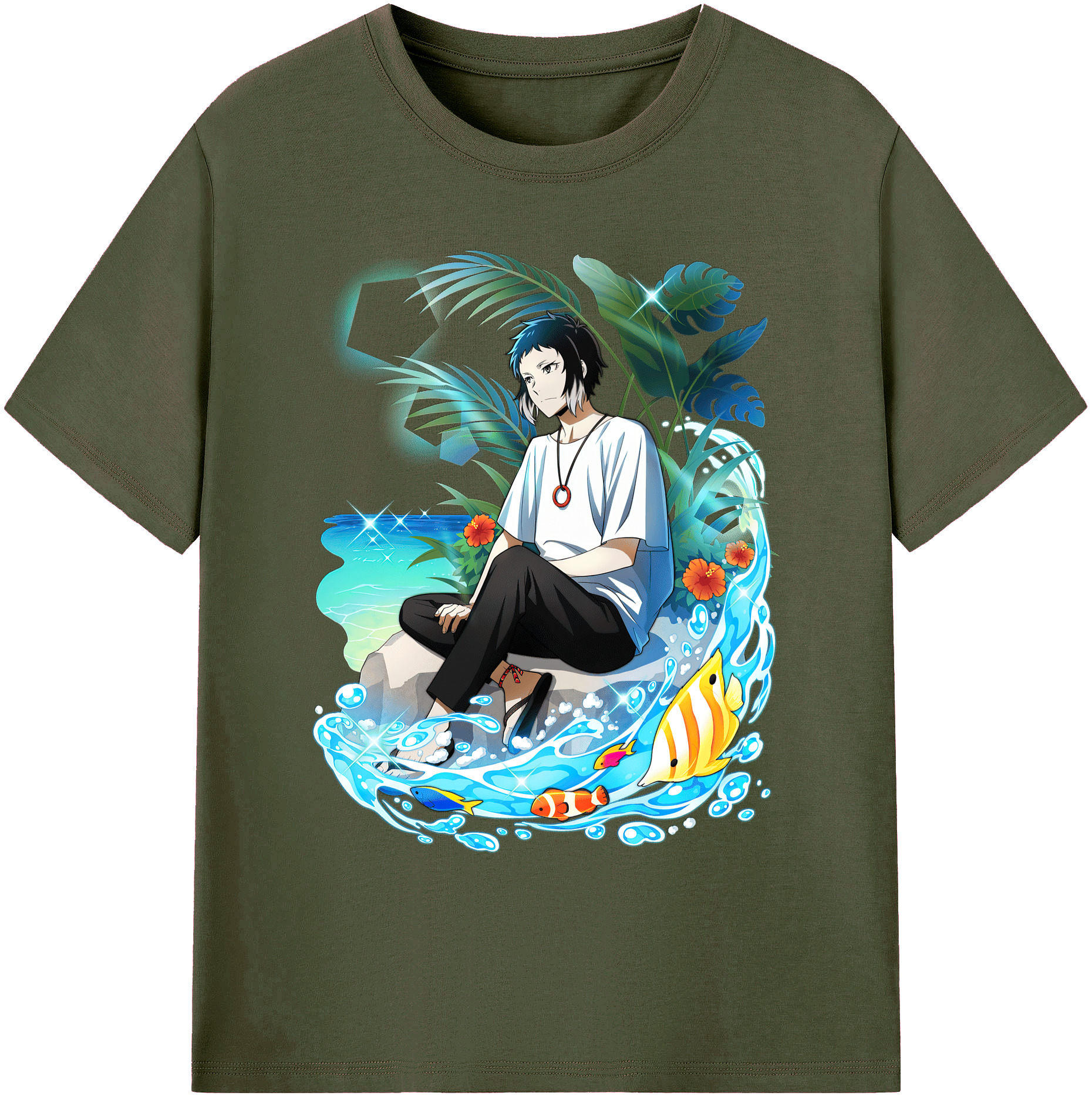 （画像用） 文豪ストレイドッグス Bungo Stray Dogs 綿100％ メンズ半袖Tシャツ｜肌触りやわらか＆通気性